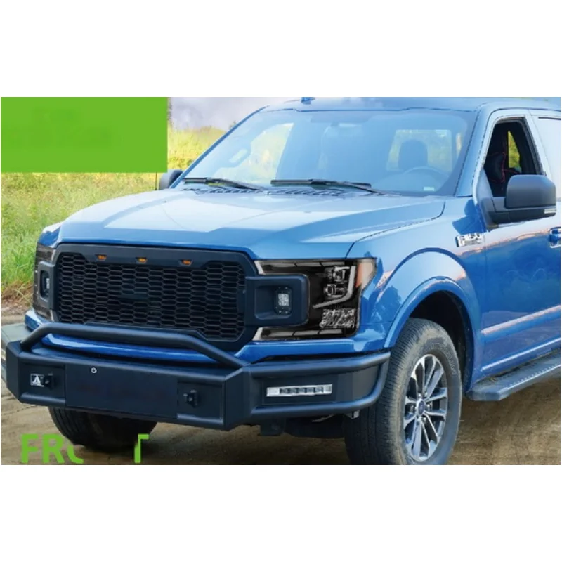 Rear Bumper Compatible for Ford F-150 with Winch Plate  Rear Bumper with Sensor Mounting Hole