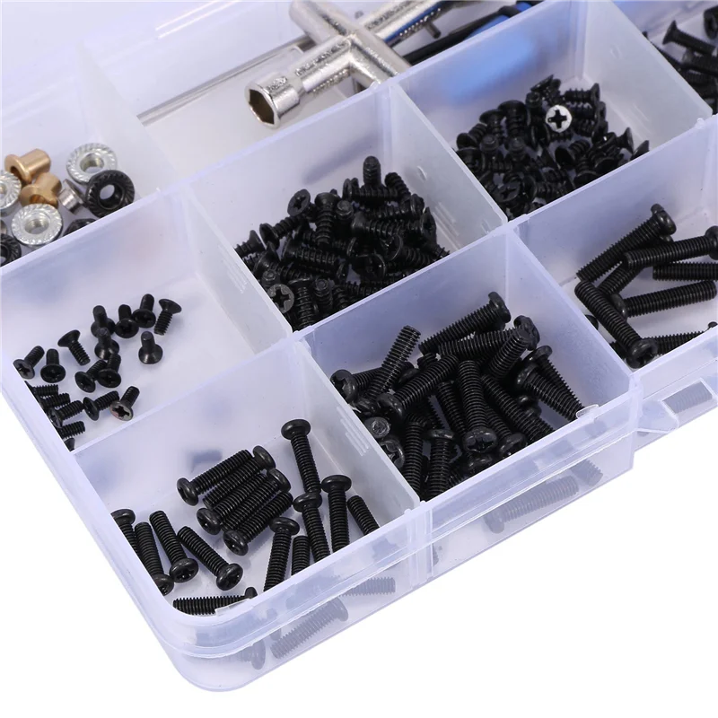 Vis YSUN-10X M2 M2.5 M3 pour Wltoys 144001 1/14 RC, pièces de rechange de voiture, vis à tête cylindrique, vis à tête plate, demi-dent