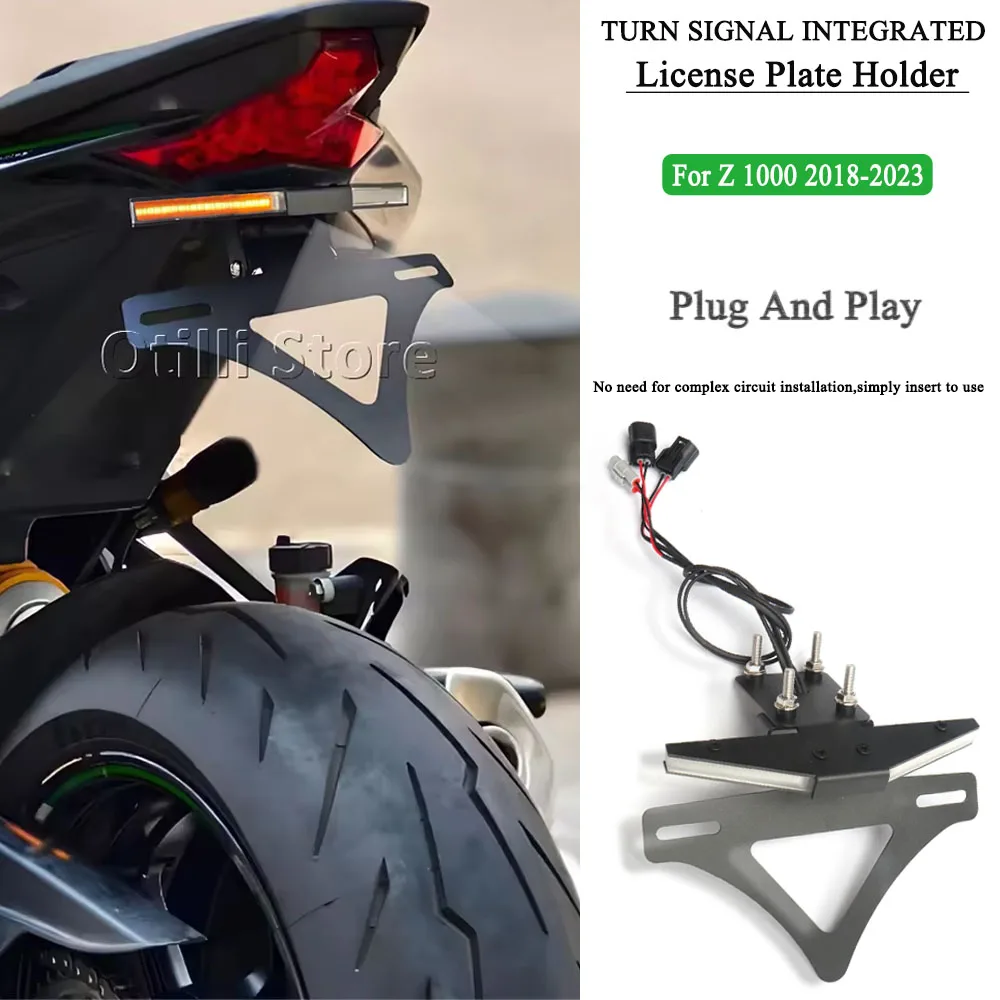 

For Kawasaki Z 1000 Z1000 z1000 Motorcycle Tail Tidy License Plate Holder Fender Eliminator Accessories 2018-2023