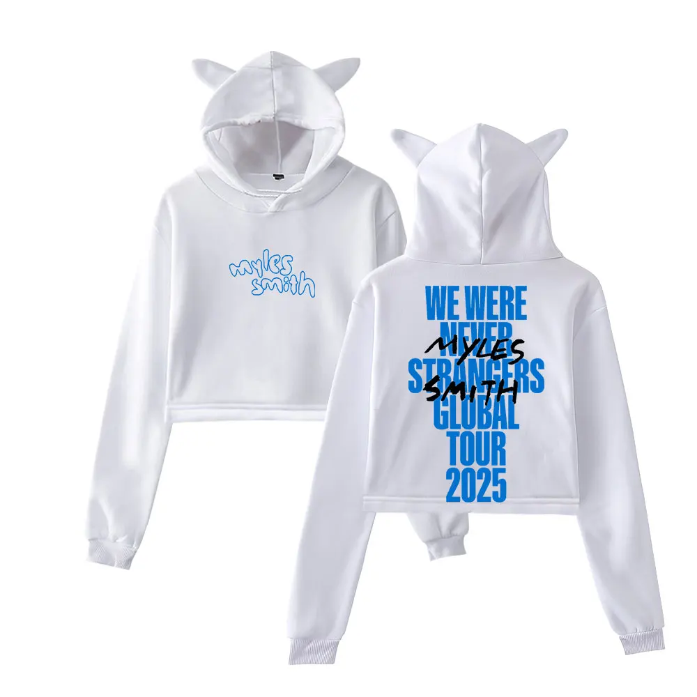 Myles Smith We Were Never Strangers World Tour 2025 Merch Pullover Female Cat Ears Hoodie Long Sleeve Women's Clothes