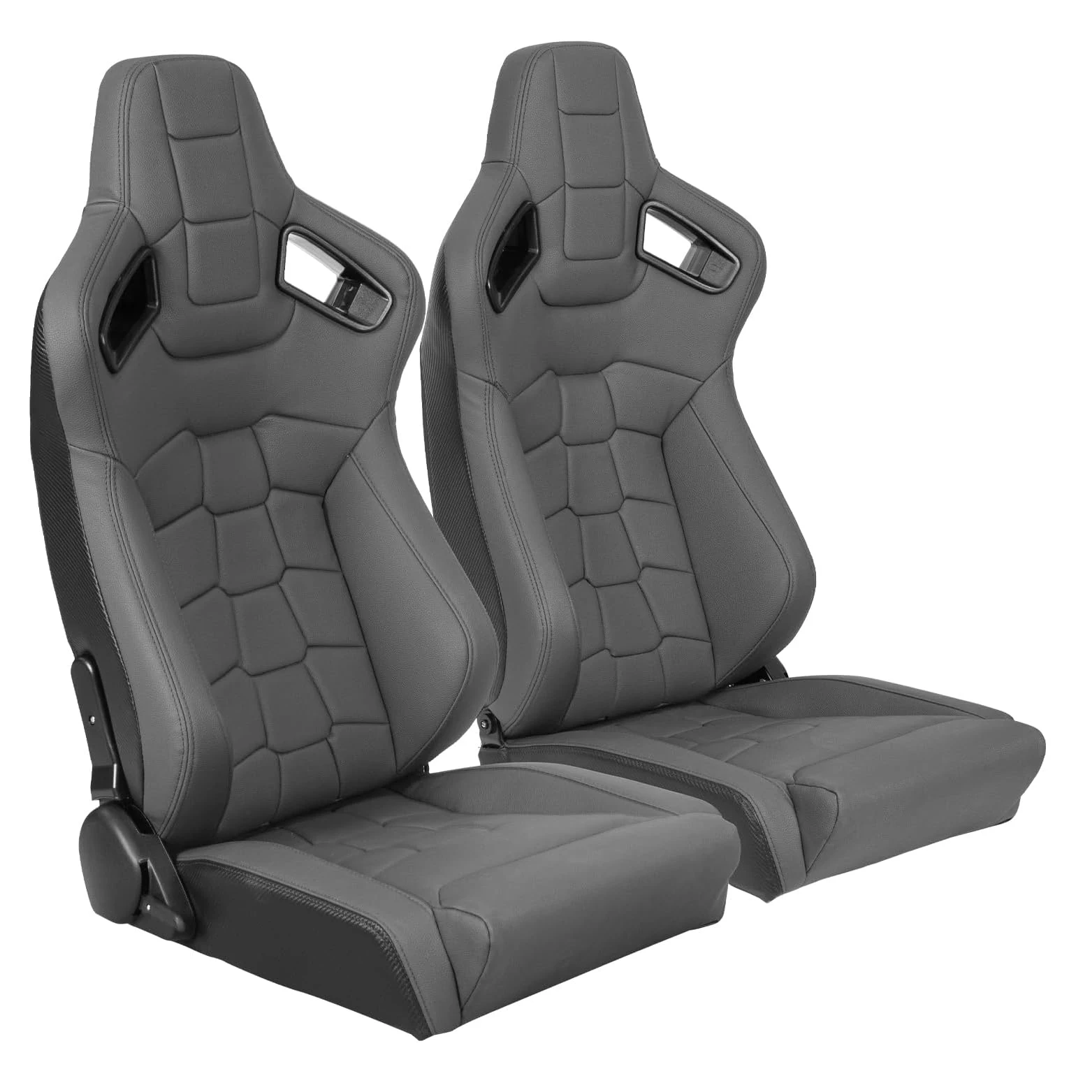 

JIABEIR 1074B Dark Grey High Quality Leather Sim Racing Gaming Bucket Universal Adjustable Vehicle Car Seats