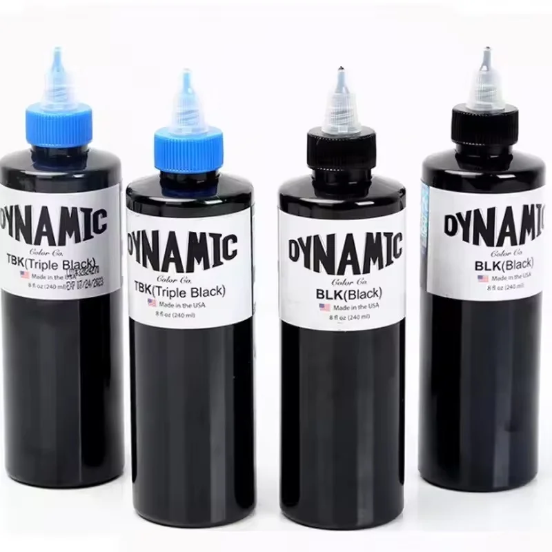 240ml/8oz Dynami 3 Color Tattoo Ink Pigment Body Art Kit Tattoo Professional Beauty Pigment Permanent Tattoo Pigment Tattoo Pigm