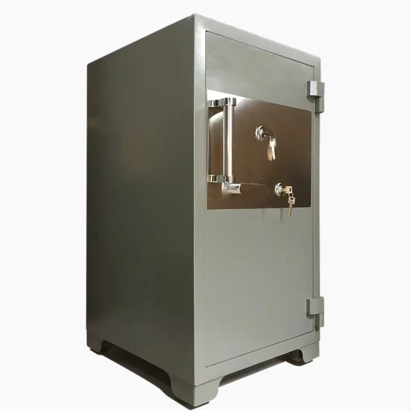 Industrial Grade Large Capacity Gray Safe with Double Key Lock High Security Vault for Valuables Safe Deposit Storage