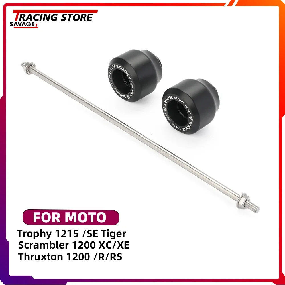 

For Scrambler 1200 XC/XE Speed Twin Thruxton 1200 R/RS Bonneville Speedmaster Motorcycle Wheel Fork Slider Axle Crash Protector