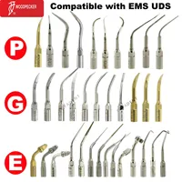 Woodpecker Dental Scaler Tips Ultrasonic Tooth Cleaning Machine Cutter Head Endo Perio Scaling Tips Fit EMS UDS Scaler Handpiece
