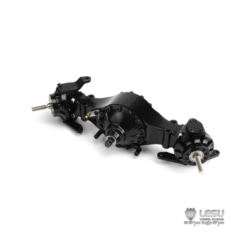 Lesu 6x6 metal frontal diferencial bloqueio eixo traseiro 1/14 rc caminhão trator tamiyay brinquedos ao ar livre th02068