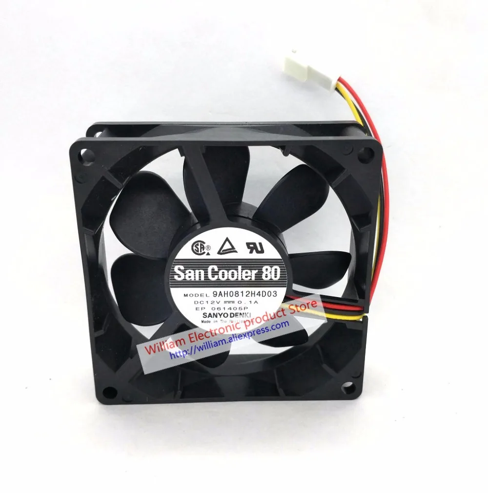 New Cooling Fan for Projector 9AH0812H4D03 DC12V 0.1A 80*80*25MM 8CM Alarm Signal