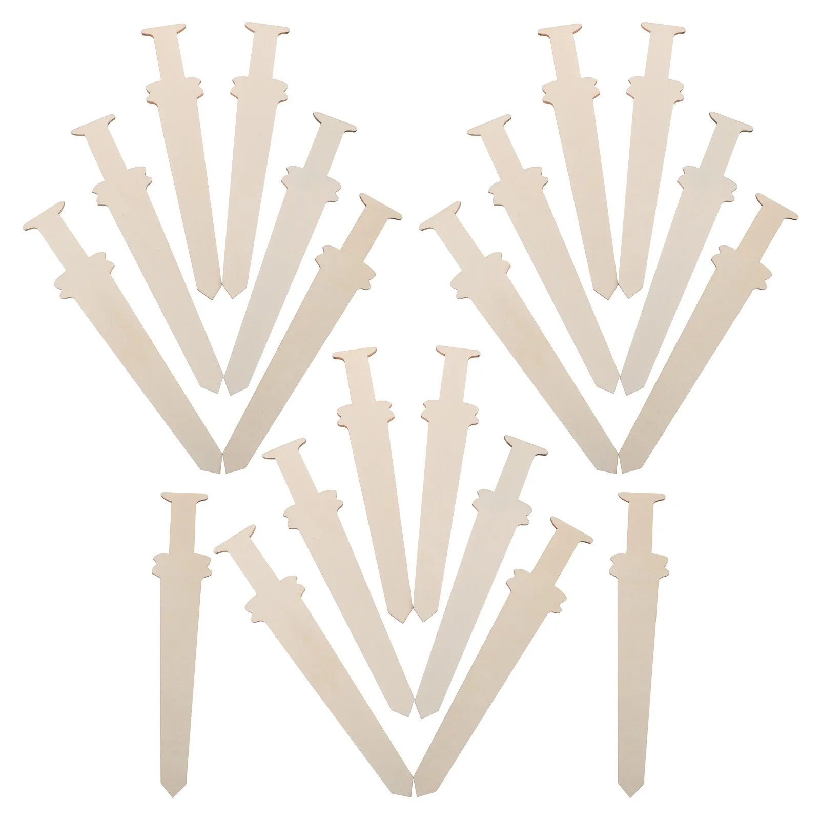 20Pcs Wood Pirate Sword Unpainted DIY Assembly Set for Kids Role Play Birthday Party Favors Wood Pirate Sword Kids Swords