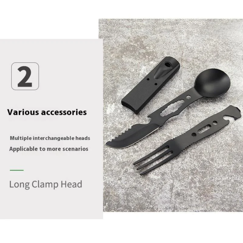 Lightweight Fork Spoon Bottle Opener for Survival Tactical Utility for Easy Outdoor Fork Spoon Versatile Outdoor Camping Tool view 5