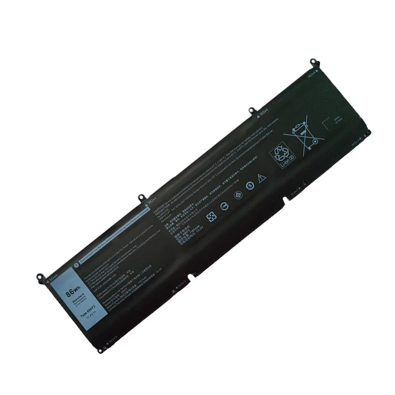 High Quality New 69KF2 Laptop Battery 11.4V 7167mAh for DELL XPS15 9500 P91F 8FCTC M15 M17 R3/R4 Replacement Battery