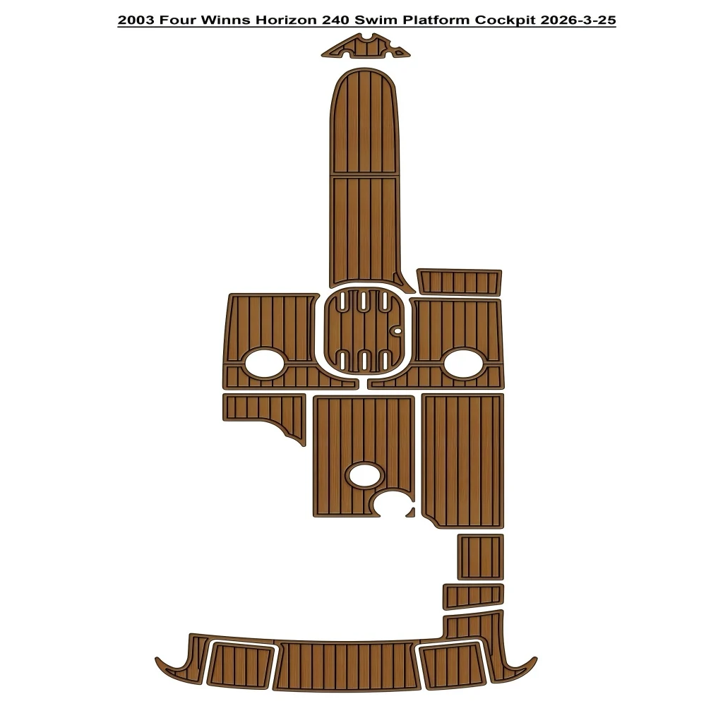 

Накладка на палубу и кокпит для лодки Four Winns 240 Horizon 2003 года, из ЭВА-пены, имитация тикового дерева, в стиле SeaDek MarineMat, самоклеящаяся, xrg