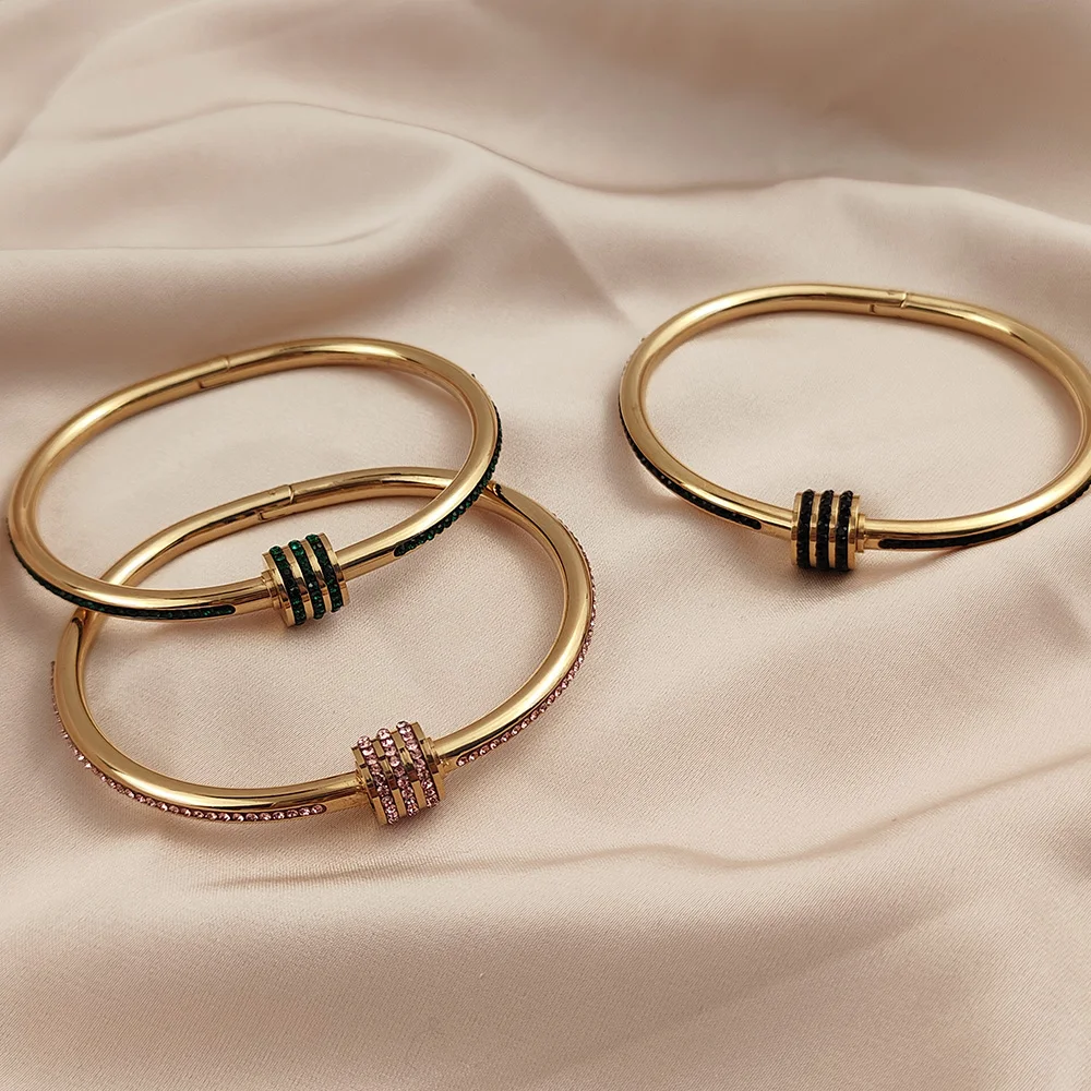 Classic small waist O-shaped stainless steel gold-plated bracelet, high quality waterproof jewelry, wedding party jewelry