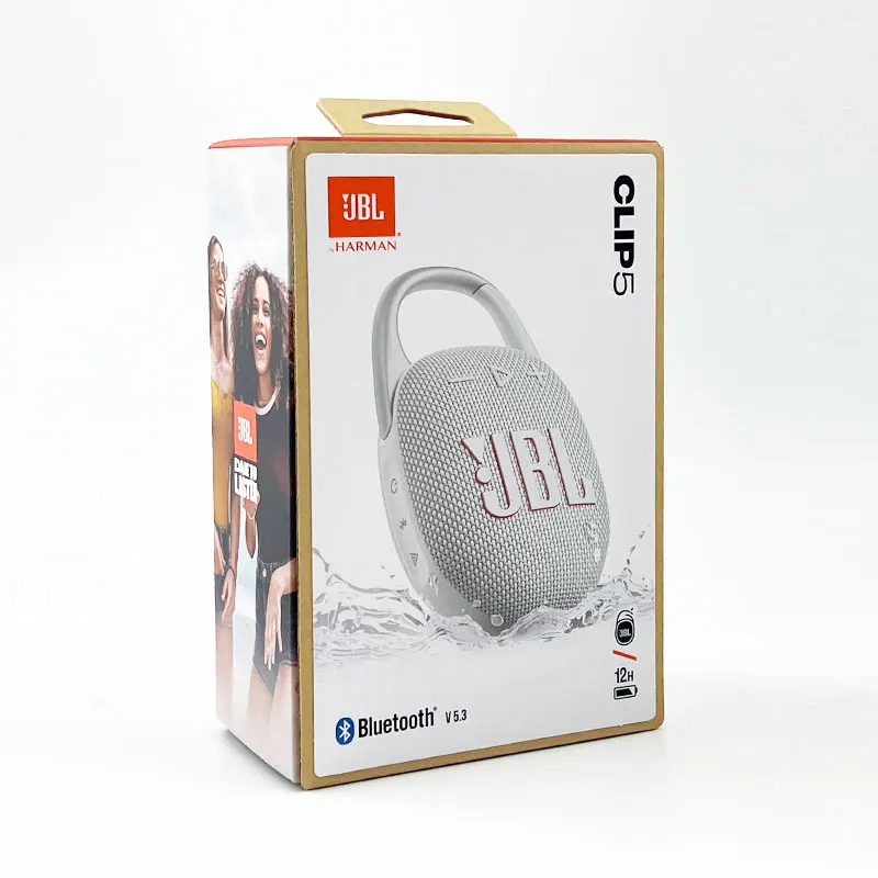 JBL Clip 5 Ultra Portable Bluetooth Speaker BT 5.3 Multi-Speaker Connection IP67 Waterproof 12 Hours Playtime Speaker with Hook