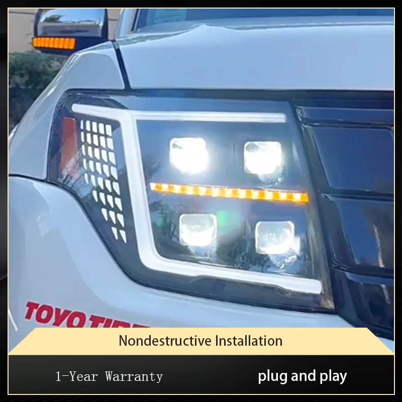 Auto Headlights For Mitsubishi Pajero 2005-2021 V93 V87 V97 Front Lamp LED Bulbs Upgrade Head Light Projector Lens Car Accessory