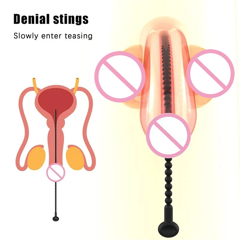 For Men Soft Silicone Urethral Dilator Horse Eye Stick Penis Rod 7 Sizes Male Masturbation Blockage Stimulator Catheter Sex Toys view 4