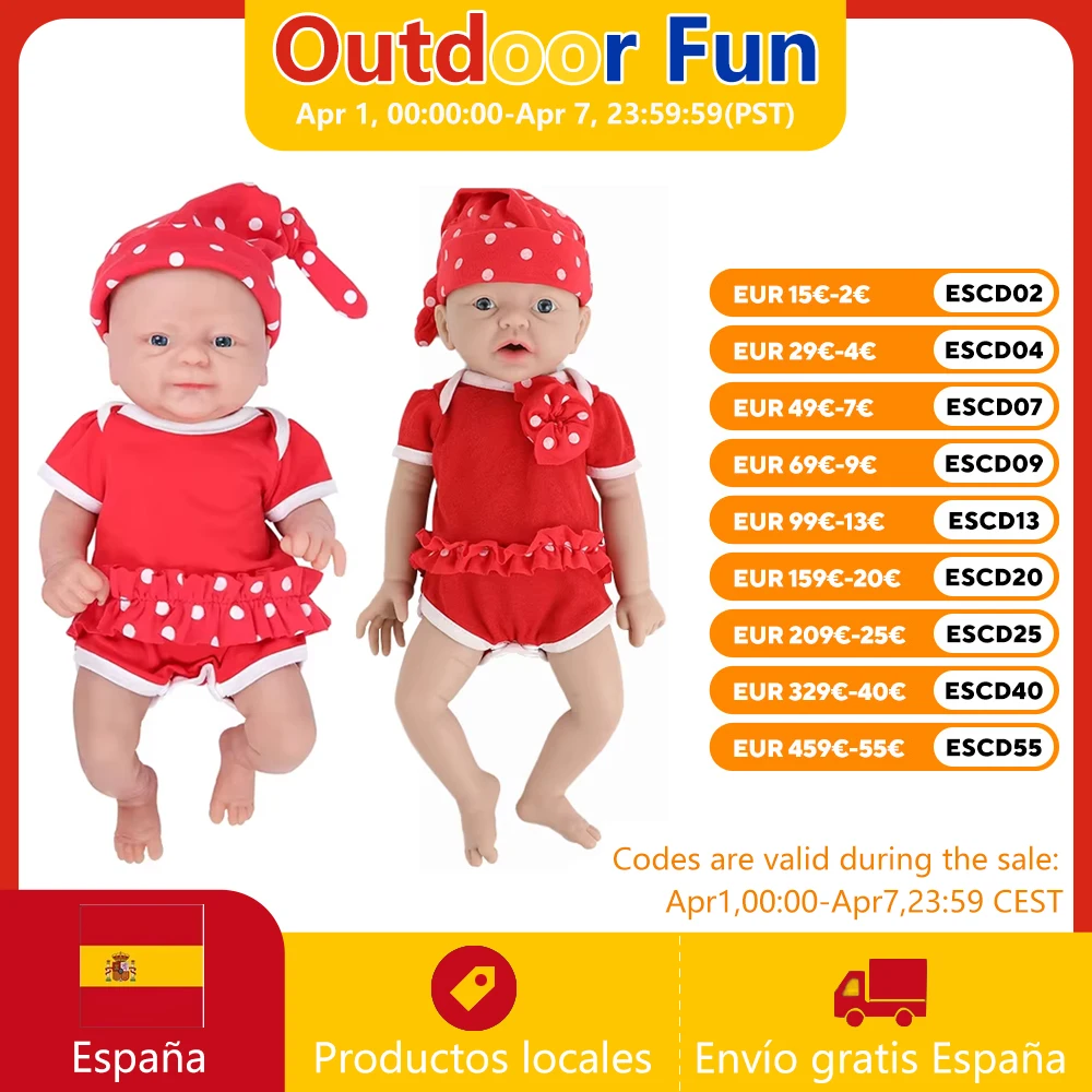 IVITA Expédie depuis l'entrepôt d'Espagne Poupées Reborn 100% Silicone en Gros, Bébés Nouveaux-nés Réalistes Peints et Non Peints, Jouets pour Enfants
