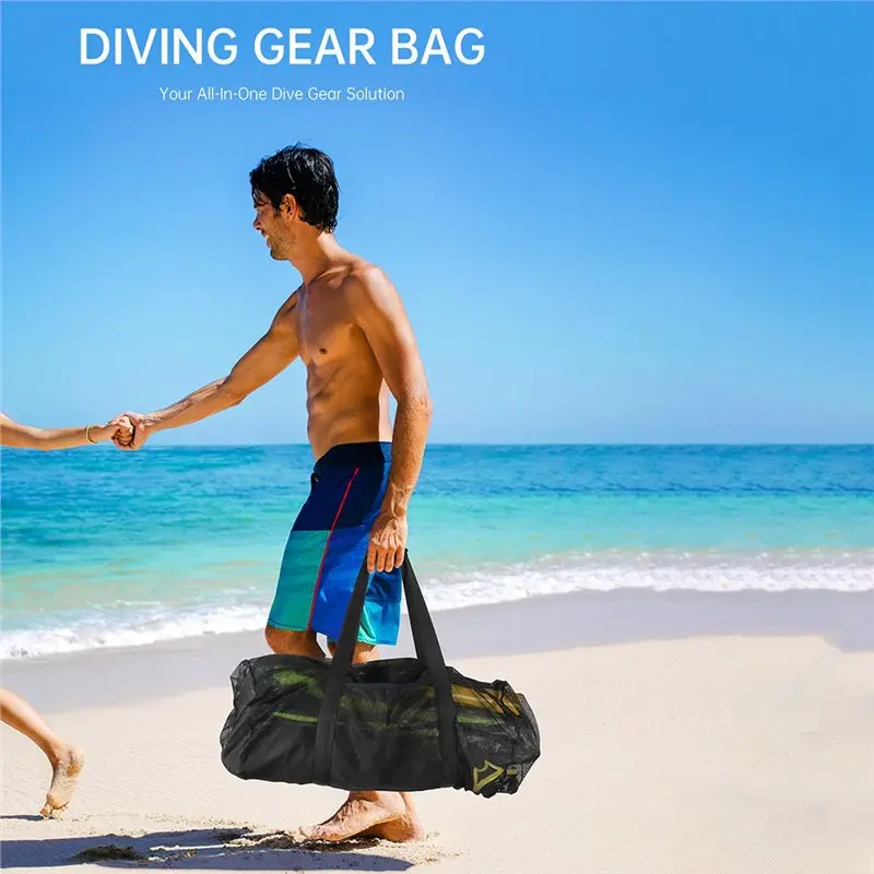 【Price Drop !!】Swimming Diving Equipment Storage Net Bag Scuba Diving Mesh Bag For Snorkeling Sports Gym Beach Surfing