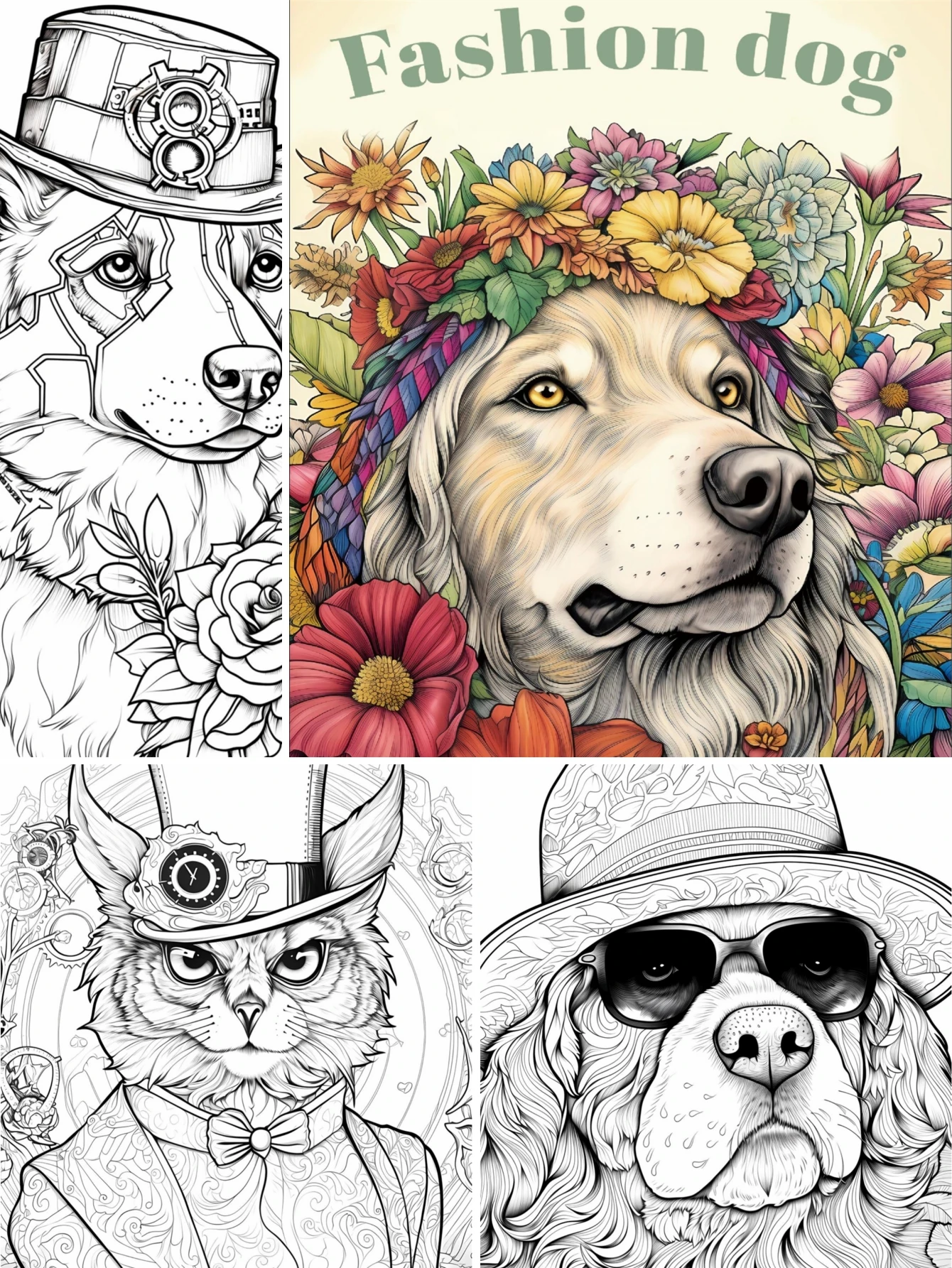 1pc Art Coloring Book Original Upgraded Paper Thickened 22 Pages Coloring Books Gift For Holiday Birthday Party Fashion Dog