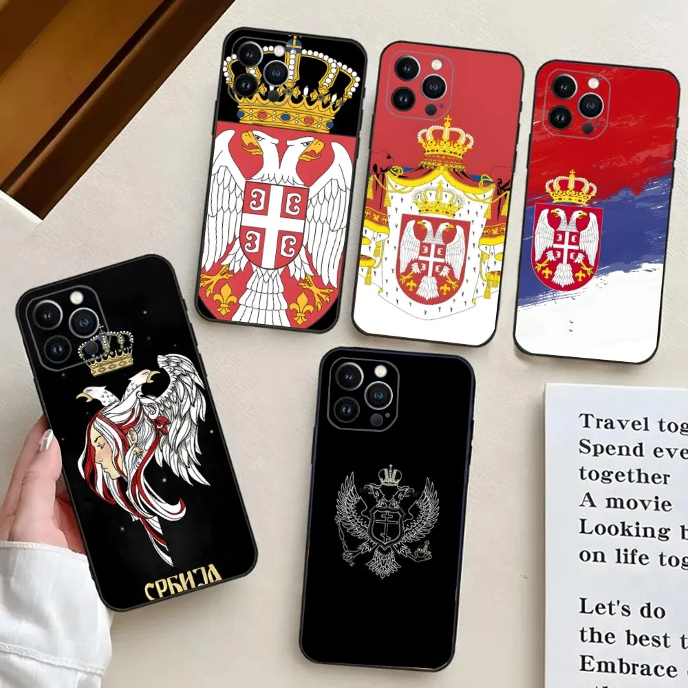 Serbia Flag  Phone Case For iPhone 15,14,13,12,11,Plus,Pro Max,XS,X,XR,SE,Mini,8,7 Soft Silicone Cover