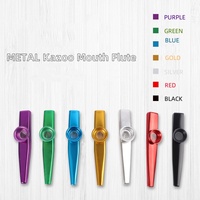 Lightweight Metal Kazoo Flute Musical Instrument Diaphragm Mouth Kazoos for Fun Music Making