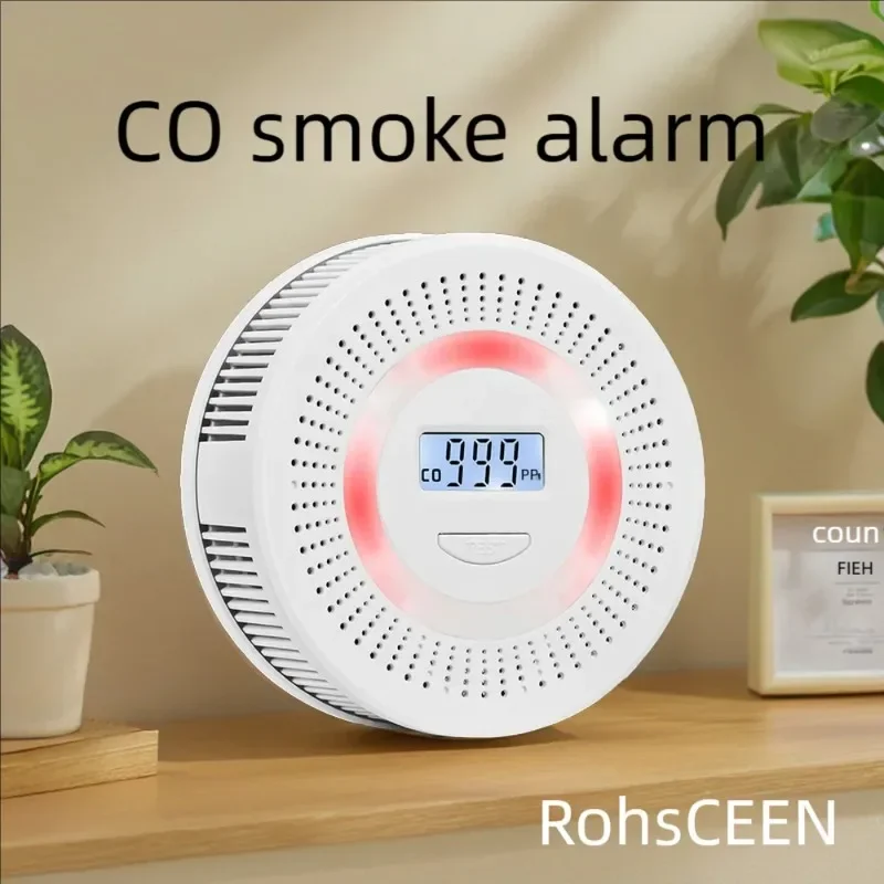 New Carbon Monoxide Standalone Detector CO Alarm With Screen Display Battery Powered CE Certified For Home Kitchen Office Use