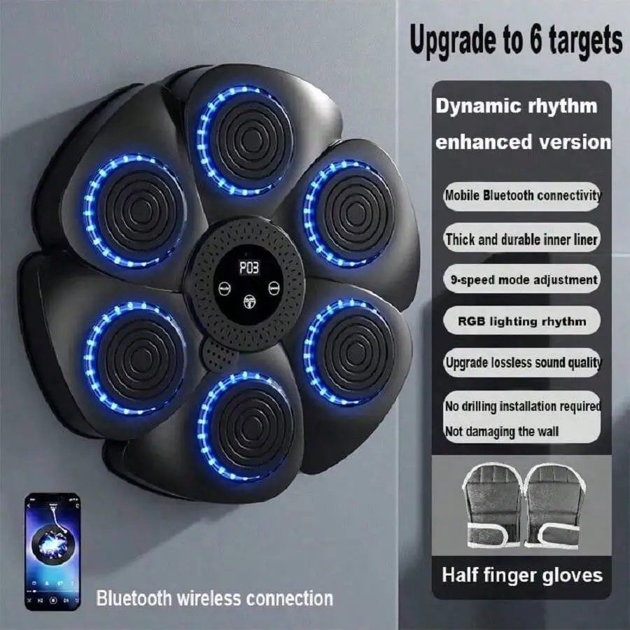 

Умная музыкальная боксерская мишень с Bluetooth – настенный электронный тренажер для веселых домашних тренировок