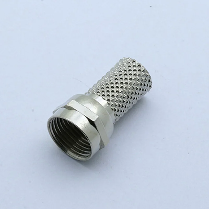 1Pc Koperen Draai Op Rg6 Rg59 F Type Schroef Op Type Connector Pluggen Connector Voor Tv Satelliet Antenne Rf Coaxiale Adapter