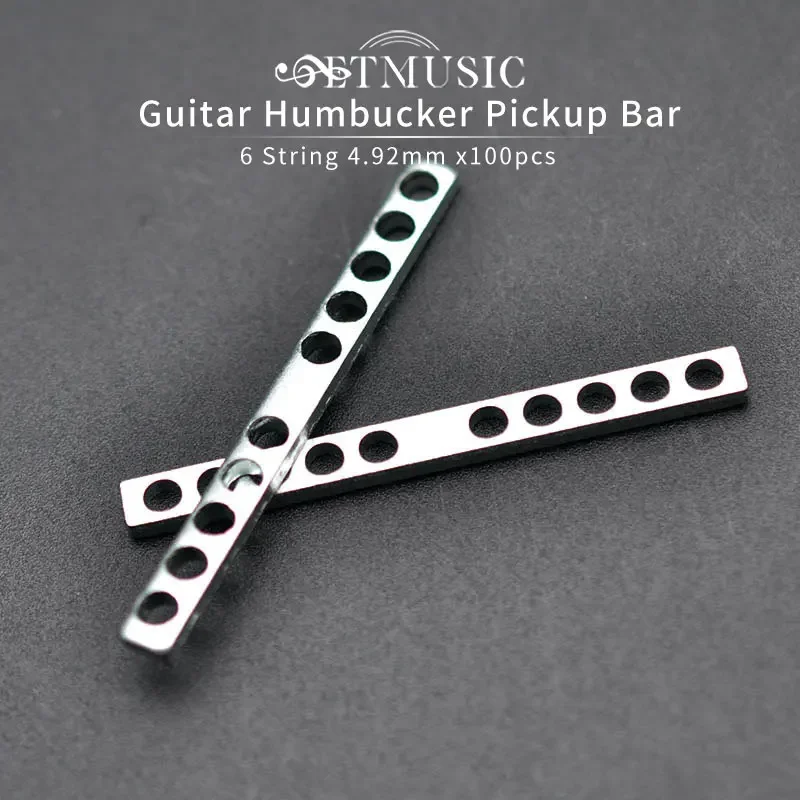 

100 шт., электрогитара, 6-струнный звукосниматель для хамбакера, металлические прокладки, 49,2 мм, расстояние полюса, шейный мост, детали гитары