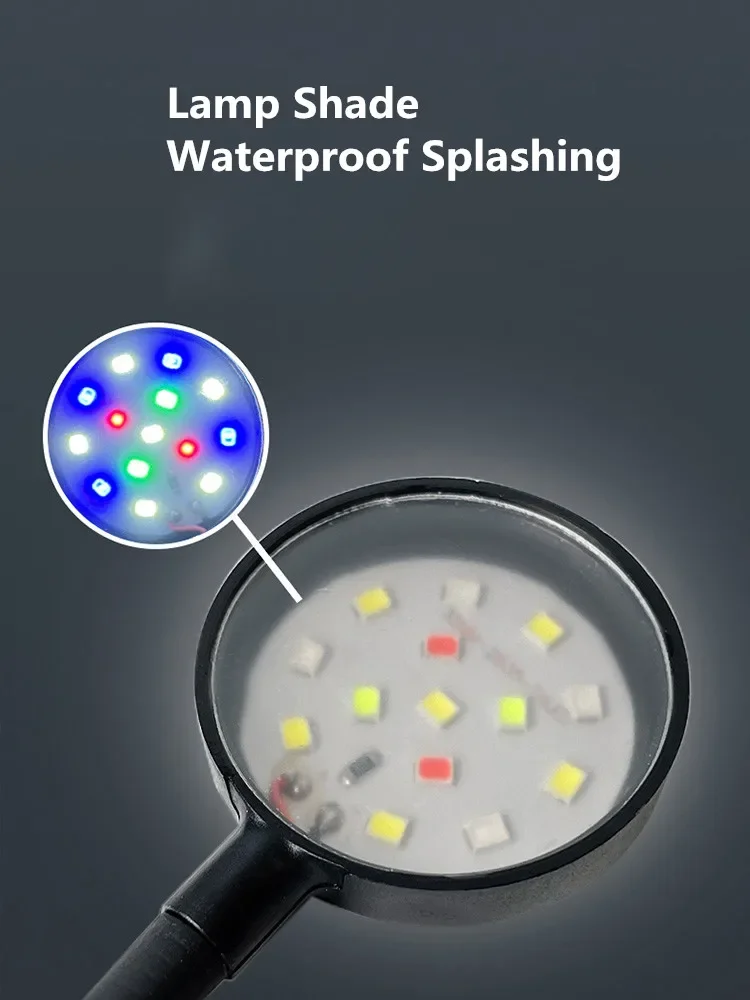 Mini éclairage LED pour Aquarium, prise USB étanche, Rotation à 360 degrés, économie d'énergie, conception à Clip pour Aquarium