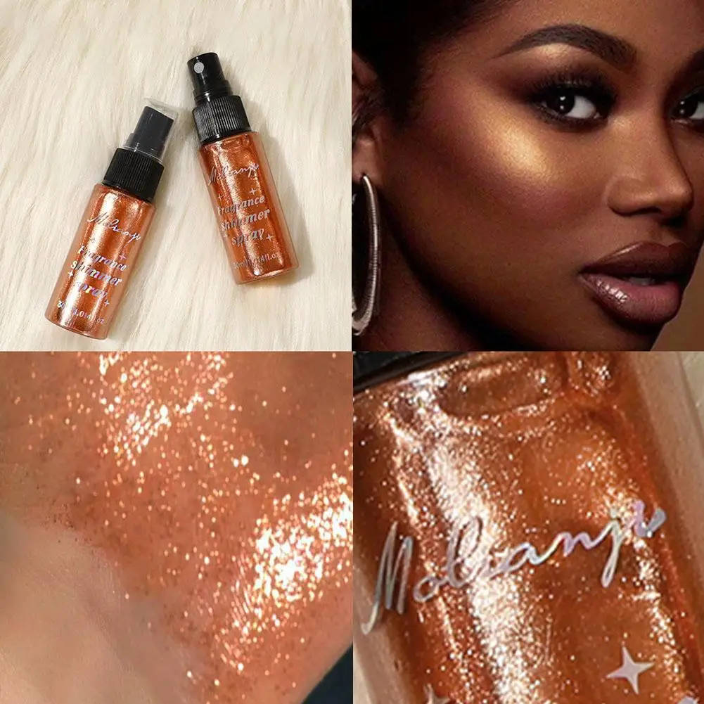 Diamond Liquid Glitter Powder Spray,Body Highlighter แต่งหน้า Face Luminizer,Shine Shimmer Glow Face Body Hair แต่งหน้า Daily Party