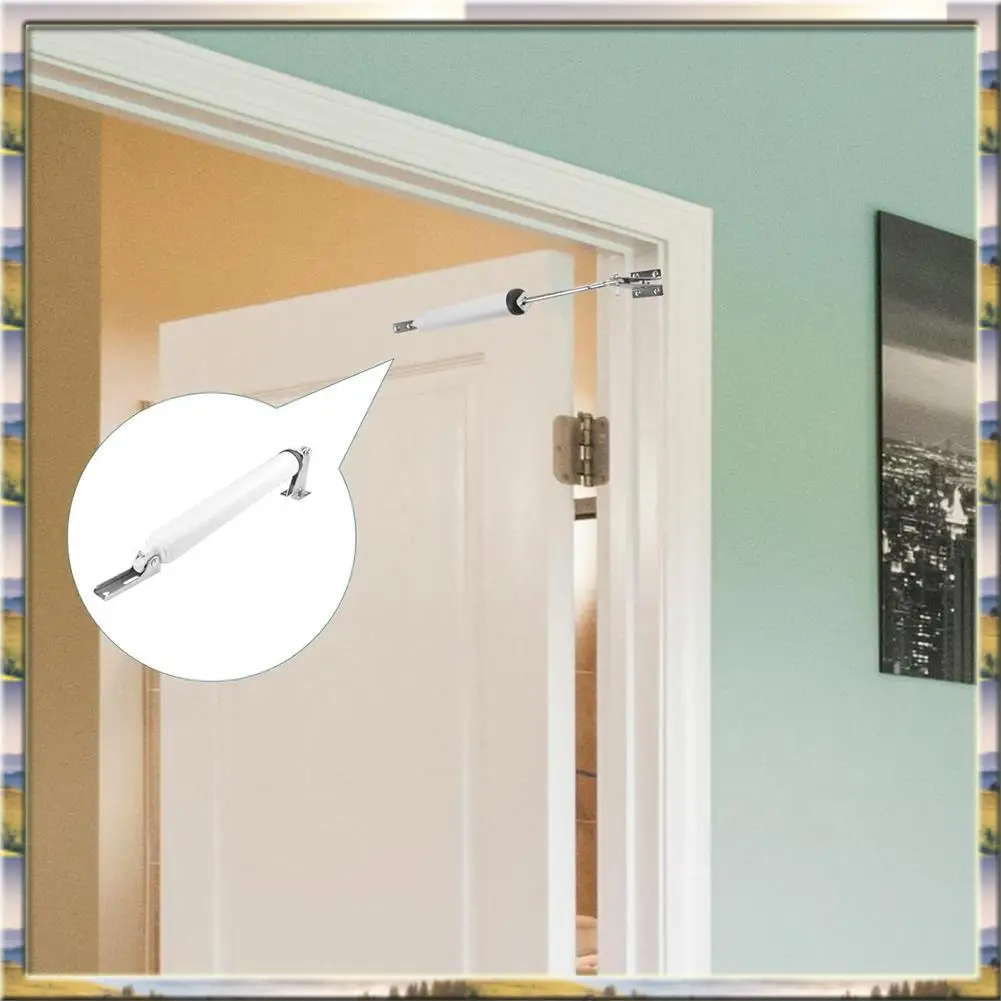 AA46 HOT-Storm Door Closer Heavy Duty 1 Set Window Closer Safety Closure Adjustable Closing Cushion Speed White