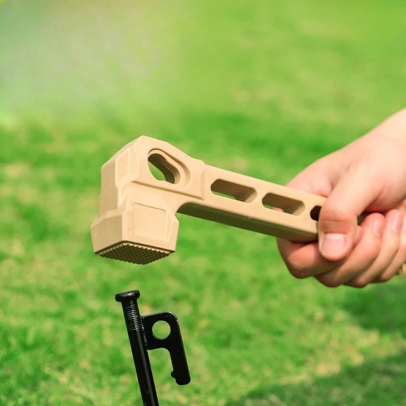 Ultra Light Portable PE Plastic Hammer Outdoor Camping Tent Stake Mallet For Beach Canopy Ground Peg Fixing Tool