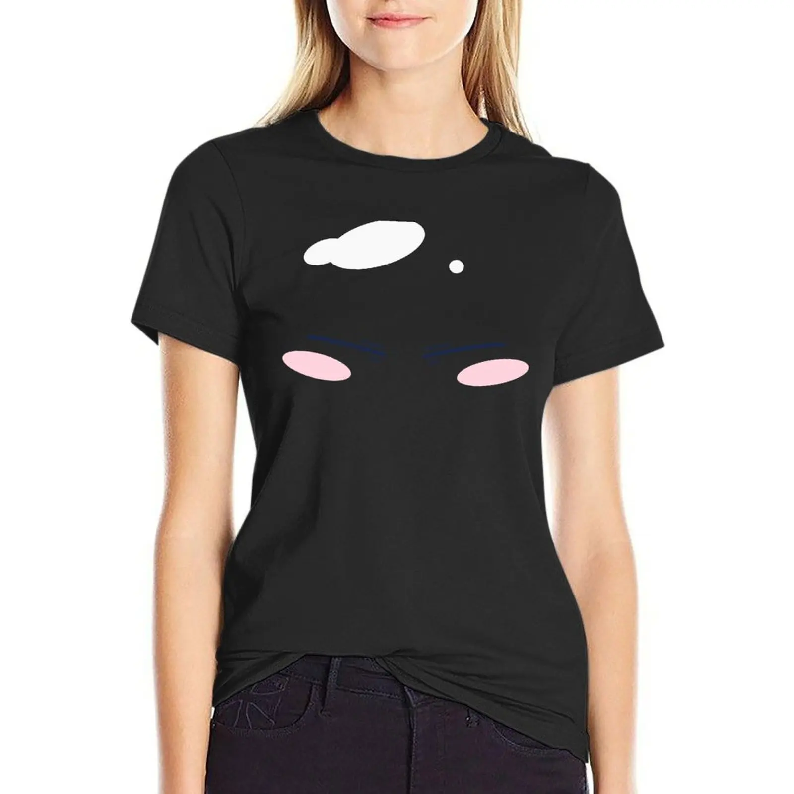 

Rimuru Face Slime Chibi T-shirt cute clothes Blouse female Women's tops