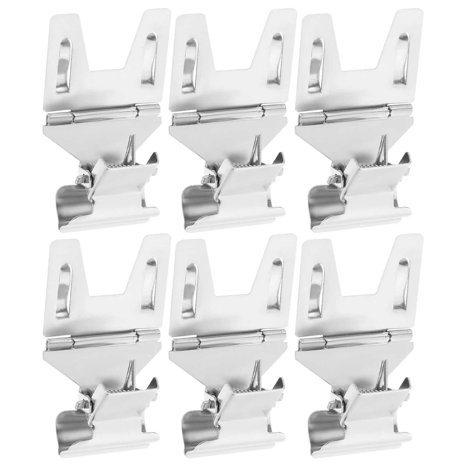 

6pcs Price Tag Clip Electroplated Clips Wire Shelving Sign Holders Ad Folder Pricing Shelves Chalkboard Display