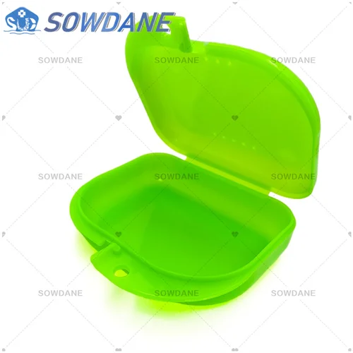 Imagen 2 del producto Caja de almacenamiento para retenedores dentales, 20 piezas, caja para dentaduras parciales, estuche para baño, caja pequeña para dientes de ortodoncia, caja de PP con orificio