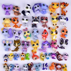 5/15pcs rare little pet shop  toy standing short hair cat figure original LPS kitten husky puppy dog littlest animal collection