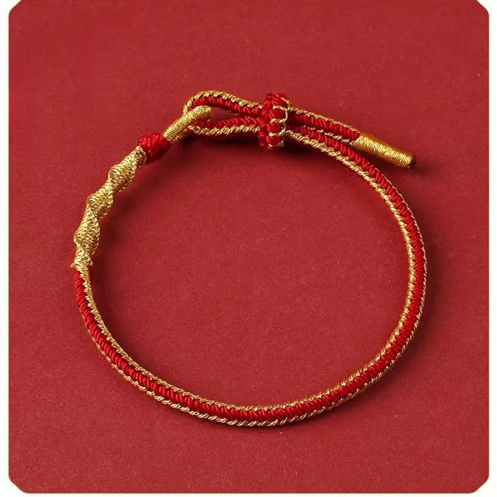 2024 Year of Dragon Red String Bracelet for Women Chinese Zodiac Animal Birth Year Charm Bracelet Handmade Red Rope Bracelet