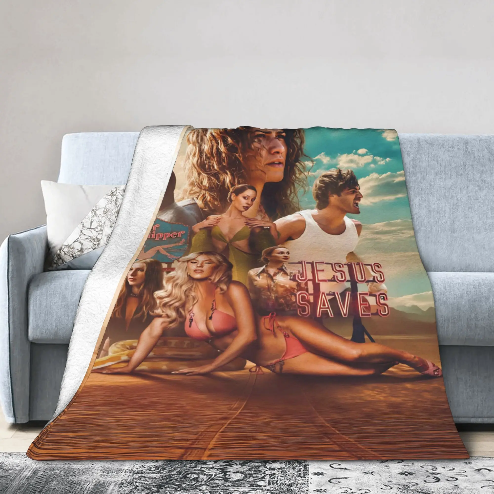 Couverture confortable Euphorias Season 3, couverture décorative pour la chambre, en polaire douce pour le bureau