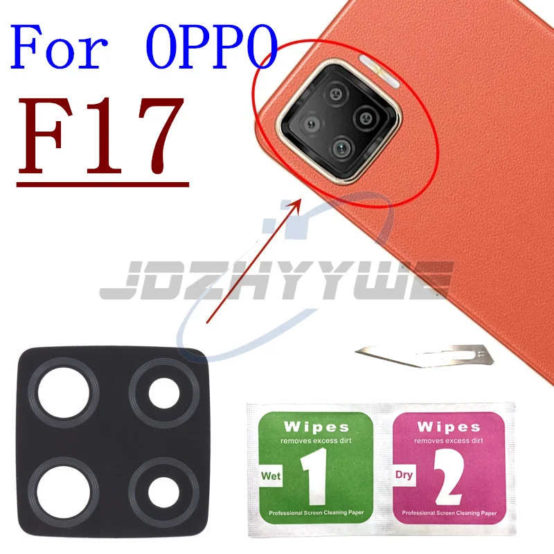 2PCS Rear Back Camera Glass Lens For OPPO F7 F9 F11 F15 F17 F19 Pro Plus With Adhesive Tape Parts+Tools