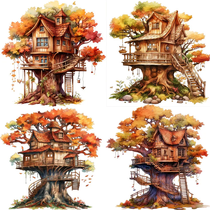 Tree House Love Tree Stickers Crafts And Scrapbooking stickers kids toys book Decorative sticker DIY Stationery