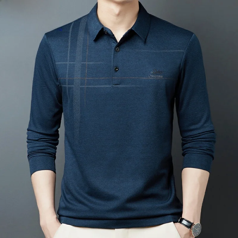 

Мужская удлиненная футболка с начесом для среднего возраста, свободного кроя, осенне-зимняя, базовая, повседневная, городская, деловая...