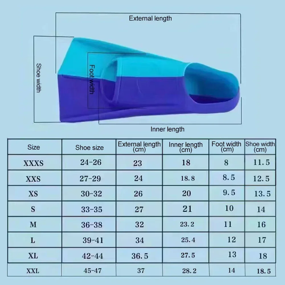 الرجال النساء الاطفال سيليكون المهنية الغوص زعانف قصيرة غص السباحة زعانف الزعانف السباحة الغوص الملحقات #6