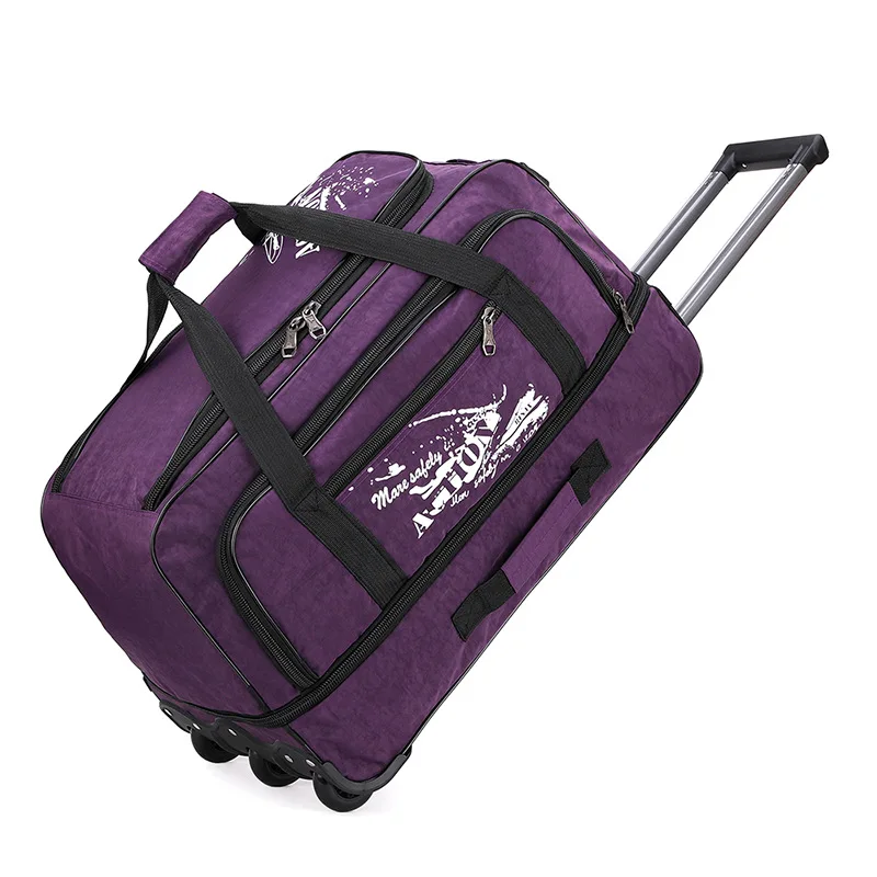 Large Capacity Trolley Bag Wheeled Bag Travel Suitcase Boarding Bag With Wheels Oxford Luggage Bag Rolling Luggage