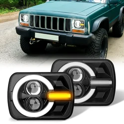 5x7 pollici LED fari Car Light H4 Plug H6054 H5054 7x6 pollici LED faro per Jeep Wrangler YJ Cherokee XJ S10 Blazer Truck