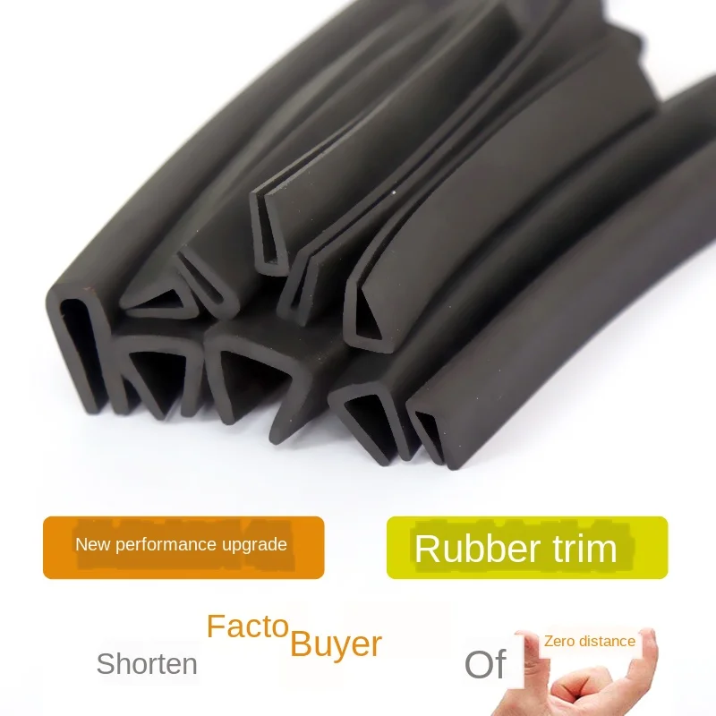 1 meter Rubber Trim U-Shaped Rubber Rubber Bumper Strip Slot Rubber Plate ka tiao Glass Molding Sealing Strip