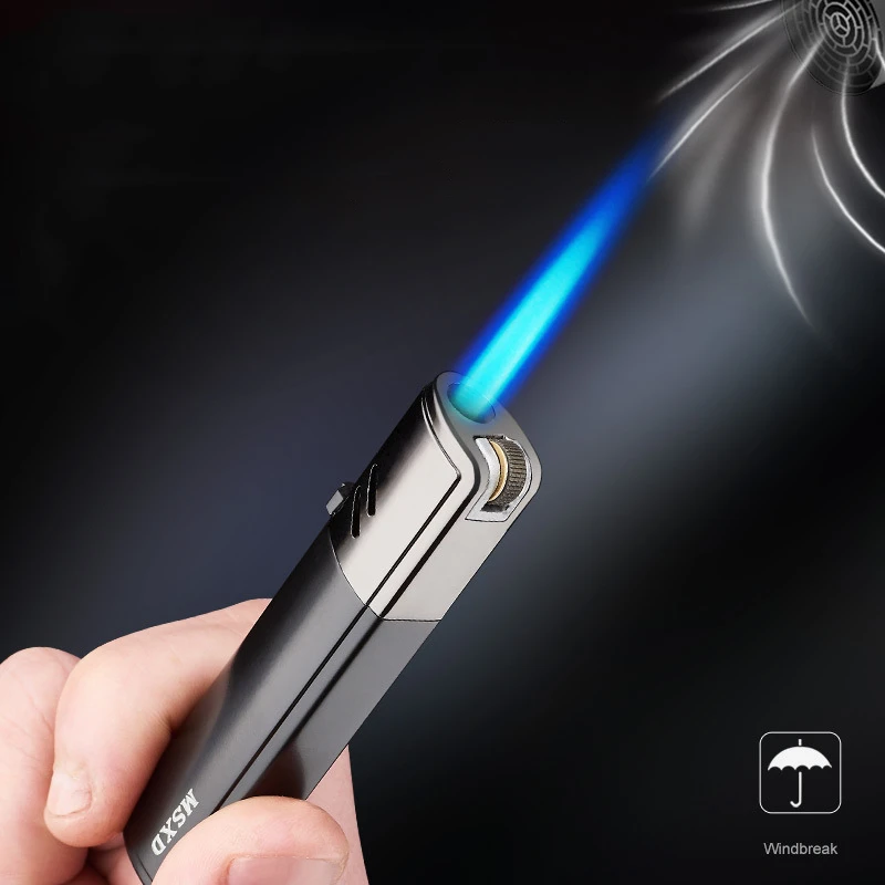 New Jobon One Triple Torch Lighter Metal Windproof Gas Butane Jet Flint Lighter 3 Nozzles Turbo BBQ Cigar Spray Gun Gadgets Men