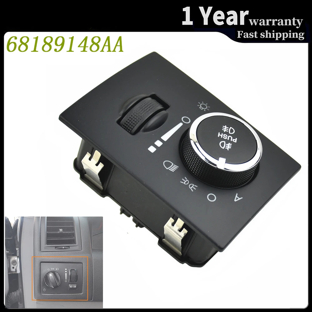 For Chrysler 300C 2006 2007 Jeep Grand Cherokee Dodge Challenger Car Light Switch Fog Lamp Switch Replace 68189148AA 68189156AA