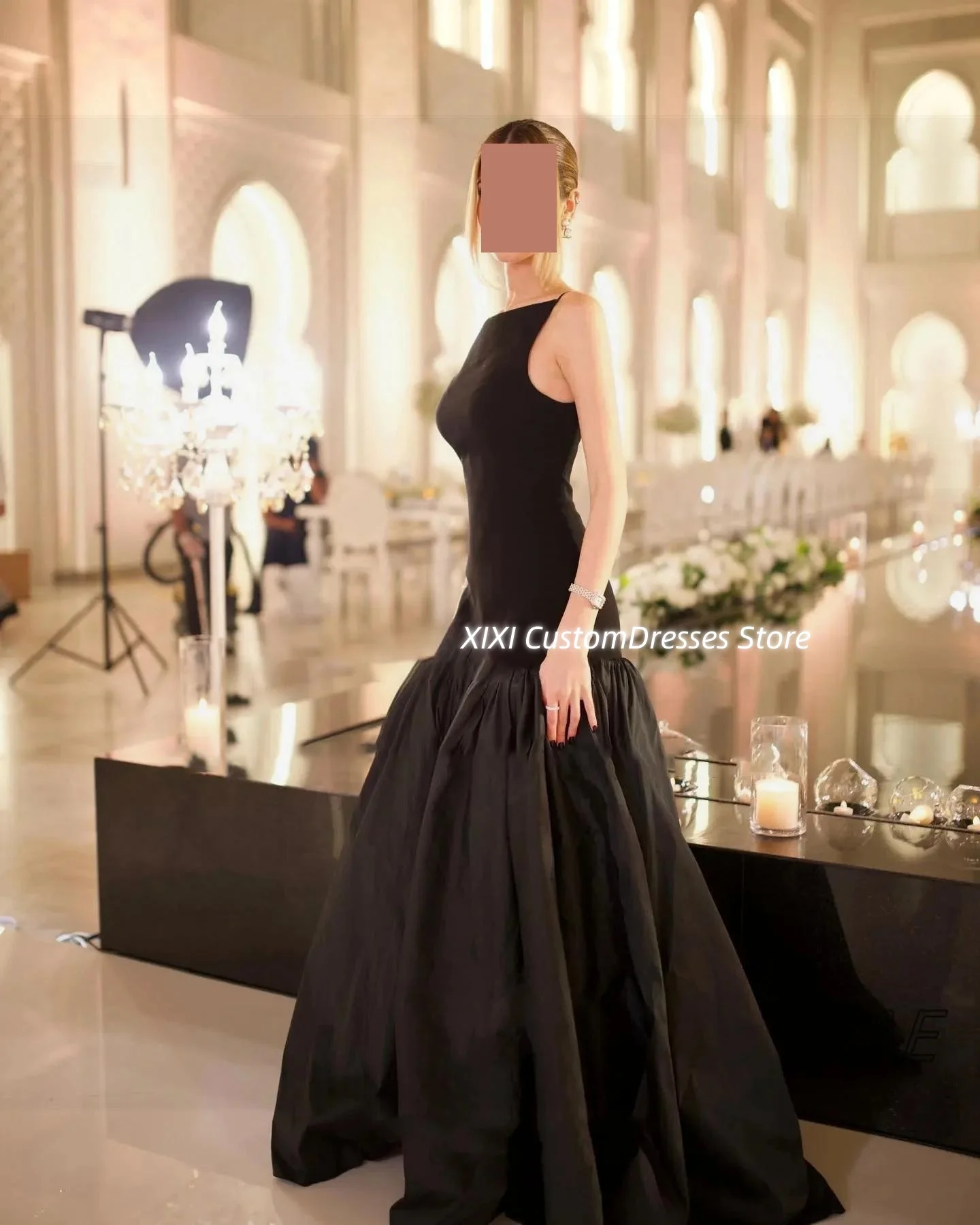 Customized فستان حفلات الزفاف Mermaid Scoop Neckline Floor-Length Luxury Dresses Evening 2025 Ruffle Zipper Up Elegant Dresses