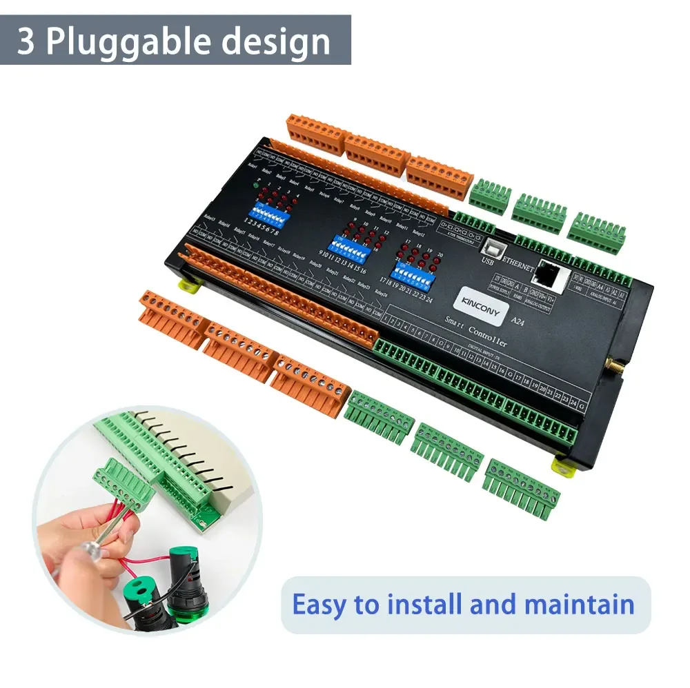 ESP32 K型熱電対24チャンネルリレーモジュールA24（ESPHomeによるホームアシスタント用）