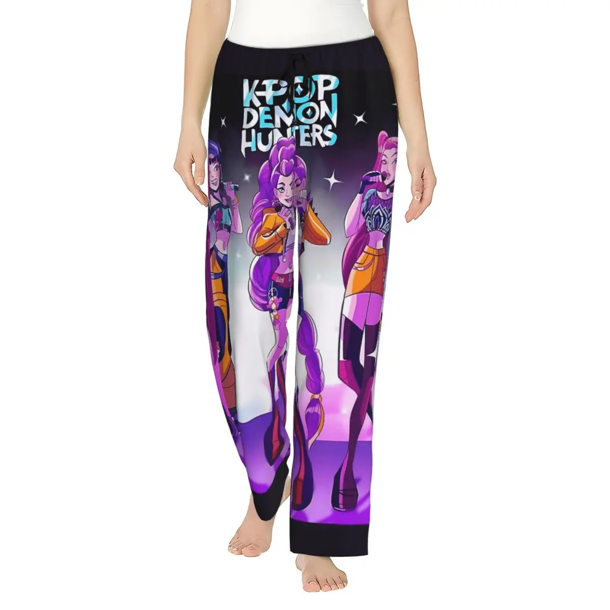 

Kpop Demon Hunters Huntrix Fan Rumi Zoey Mira Пижамы Женские повседневные пижамные штаны для сна Осенние мягкие спальные штаны Домашние штаны